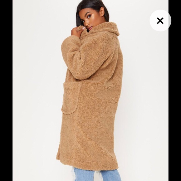 Longline Teddy Coat - Picture 2 of 4